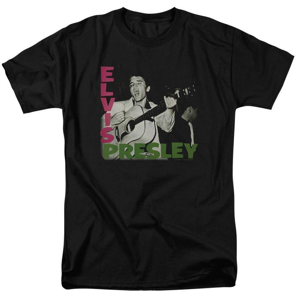 Elvis Presley Elvis Presley Album Adult 181 T Shirt Black